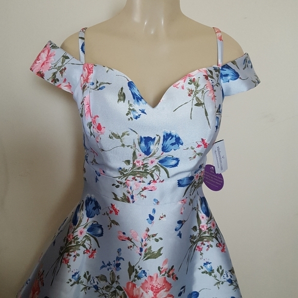 Windsor Womens Dress New  blue floral size 11 - Picture 2 of 6